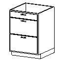 3 Drawer Vanity Cabinet