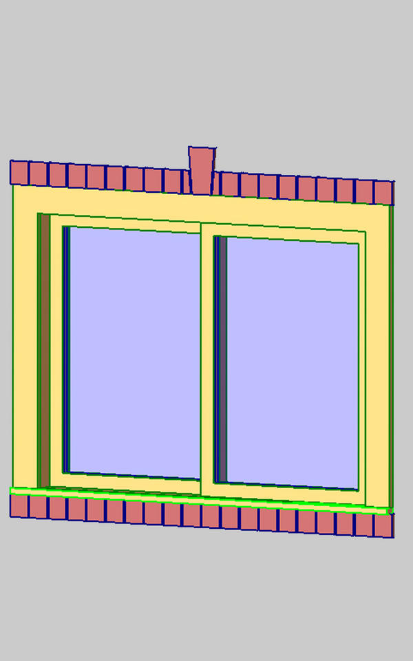 Glider w/ header and sill