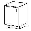 Single Door Vanity Cabinet