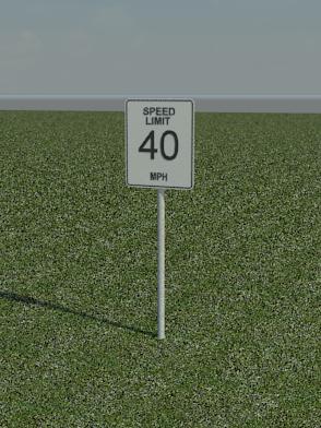 Speed Limit Sign 40