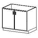 Double Door Vanity Cabinet