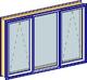 40mm Triple Casement Window - Adjustable