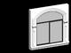 Arc window with trim