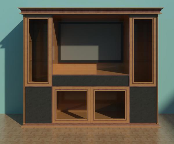 ENTERTAINMENT CENTER WITH LCD TELEVISION