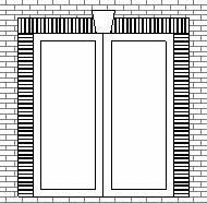 DOUBLE GLASS DOOR W/ SOLDIER COURSE