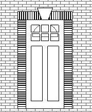 SINGLE ENTRY OUTSWING W/ SOLDIER COURSE AND KEYSTONE