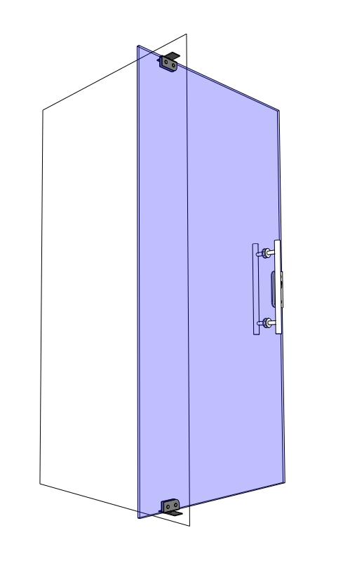 PV - Comercial Interior Pivotante 1 Folha Vidro Liso