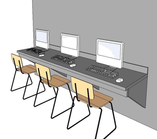 Dynamic Computer Desk with Chairs