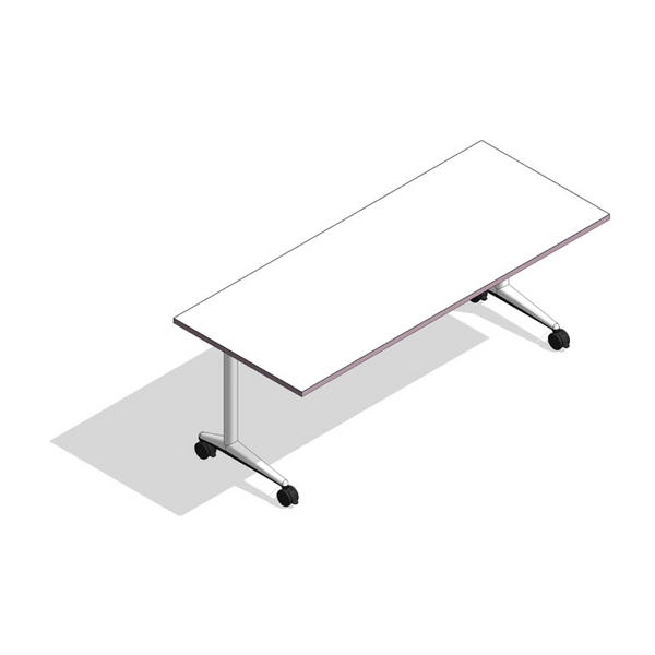 COALESSE_AKIRA - Rectangle Fixed Top w/L-Base and Casters (Standard Height)