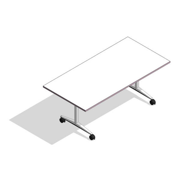 COALESSE_AKIRA - Rectangle Fixed Top w/T-Base and Casters (Standard Height)