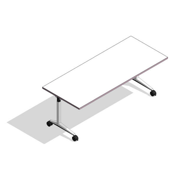 COALESSE_AKIRA - Rectangle Flip Top w/L-Base (Adjustable Height)