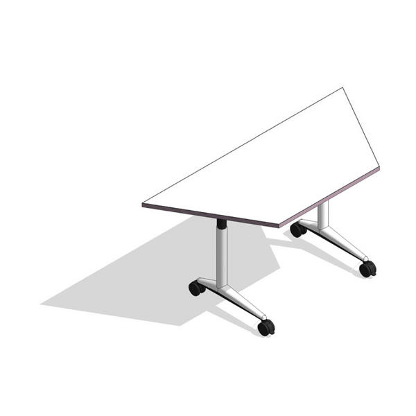 COALESSE_AKIRA - Trapezoid Flip Top w/L-Base (Adjustable Height)