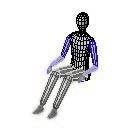 person sitting leaning back