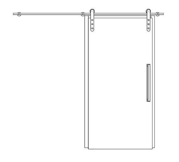Interior Correr Externa 1 Folha - Trilho Metálico