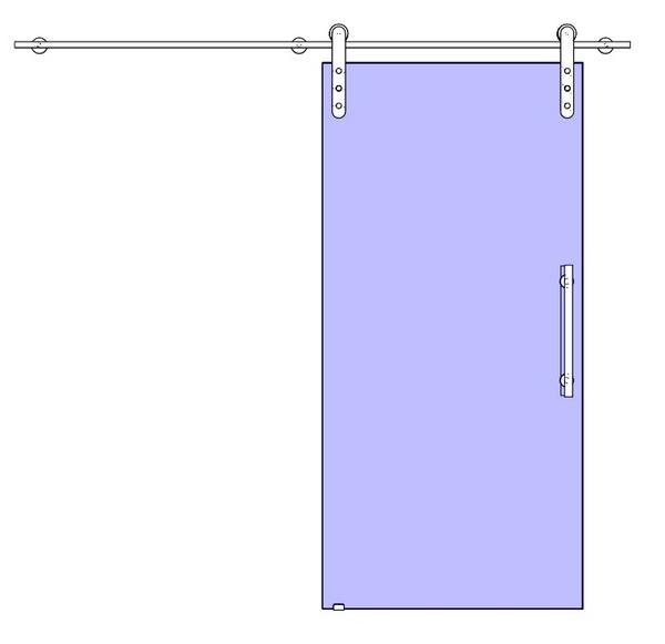Interior Correr Externa 1 Folha - Trilho Metálico
