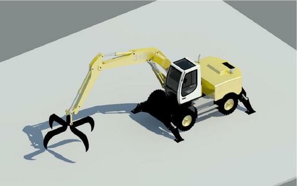 crane, caterpillar, excavadora, retroescavadora