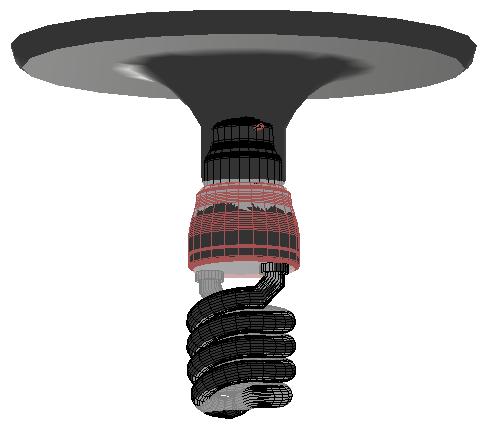 Bulb spiral florescent lighting sol