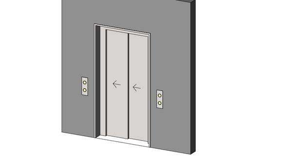 Side opening Elevator/Lift Door with Call buttons