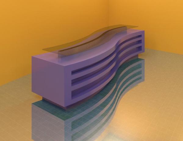 Reception Desk - Water Wave