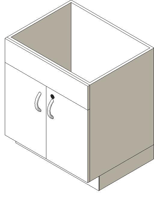 HermanMiller_Casework_CG642_SinkCabinetWDoubleDoorsAndDrawerFront