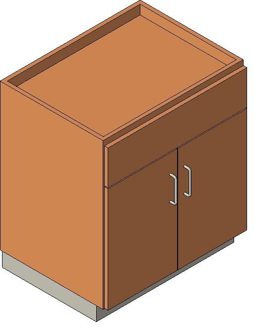 Steelcase Nurture - Folio - Sink Cabinet 36'' Base - Double Doors