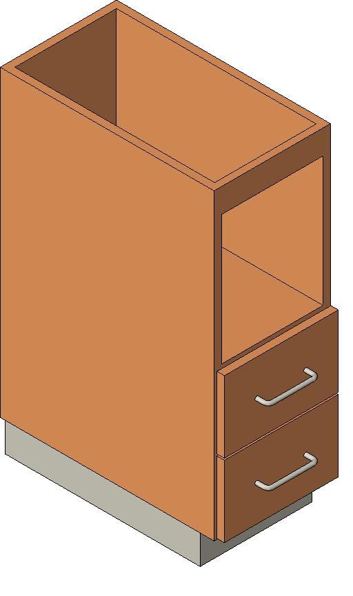 Steelcase Nurture - Folio - Cabinet 36'' Base - Two Drawer - One Open Shelf