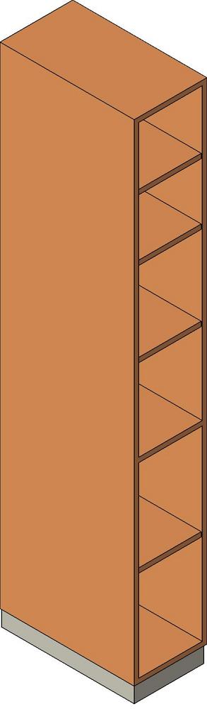 Steelcase Nurture - Folio - Storage Cabinet 84''H - Open with Five Shelf